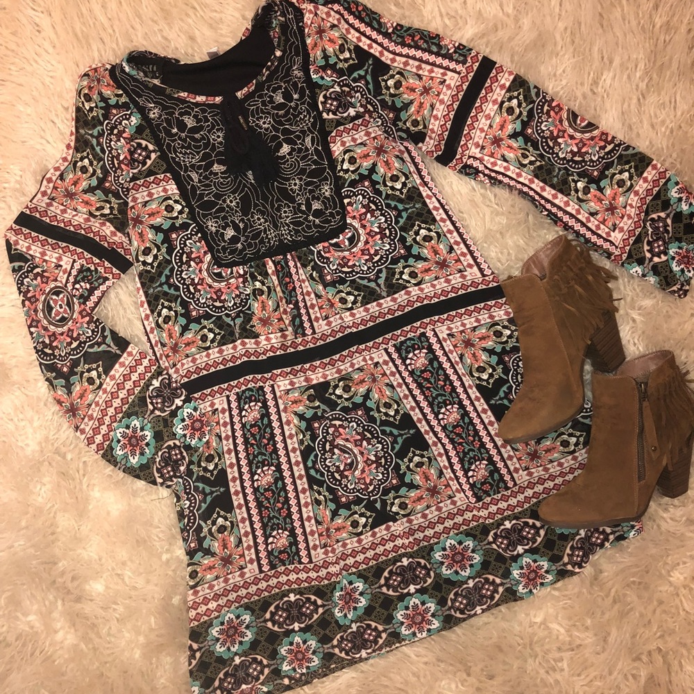 Black Printed Dress
